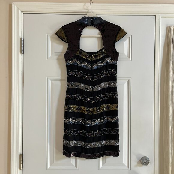 French Connection Sequin Mini Dress, Size 4 - Picture 2 of 11